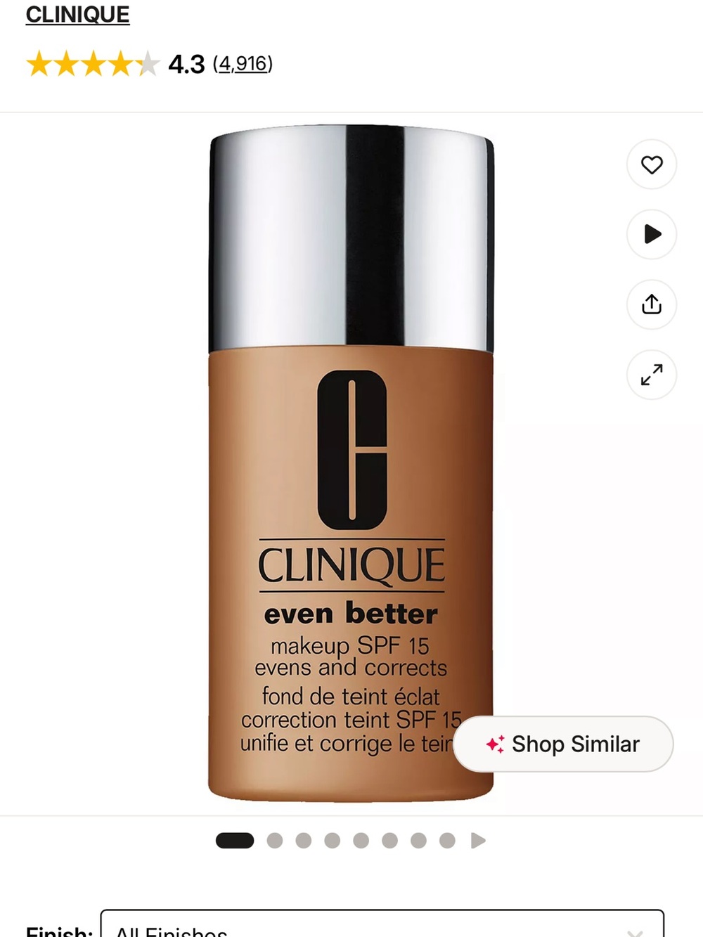 Clinique Even Better Liquid Foundation — Warm Tan Brown WN122 CLOVE